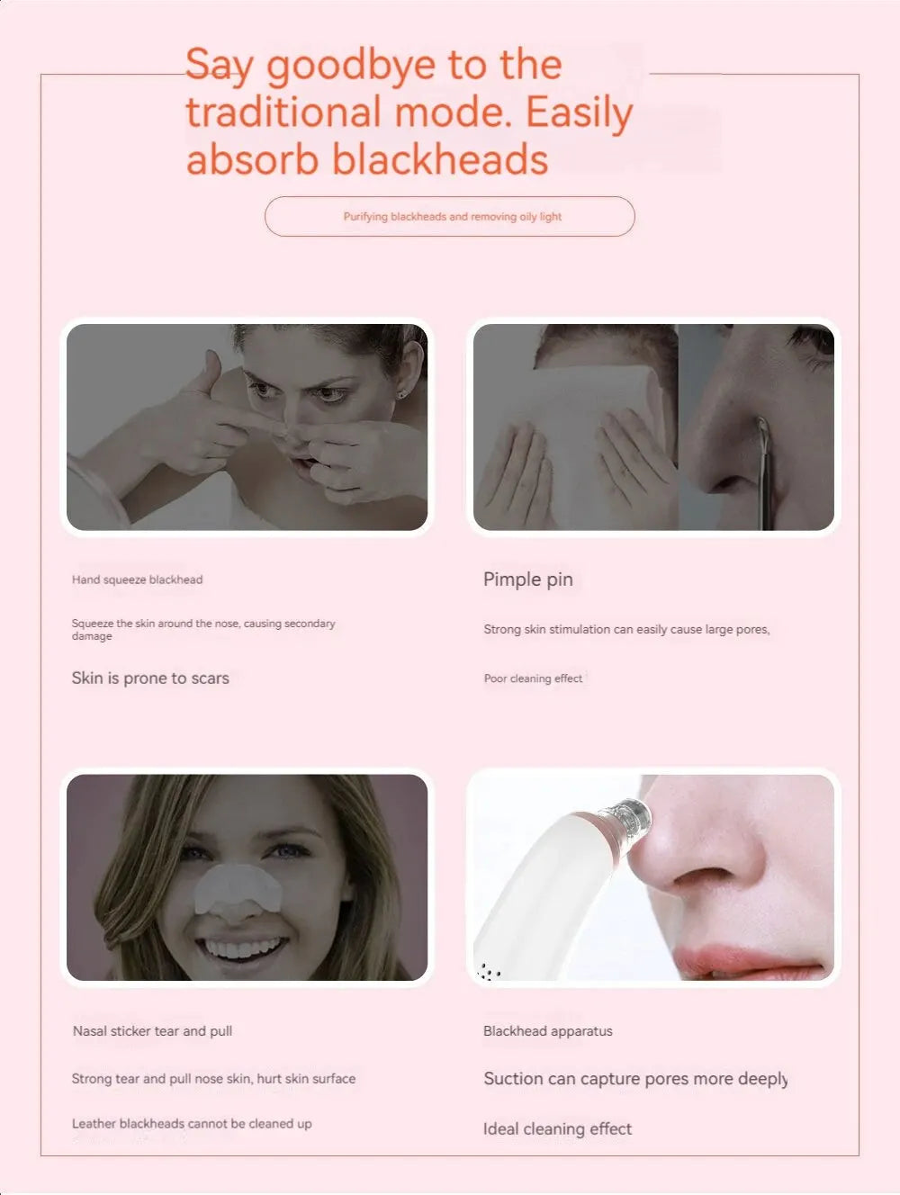 Blackhead Remover Vacuum Acne Cleaner Black Spots Removal