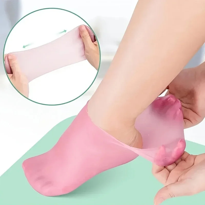 Silicone Moisturizing Foot Socks for Dry Cracked Feet Foot Care Socks Spa Pedicure Socks Massage Moisturizing Gel Socks