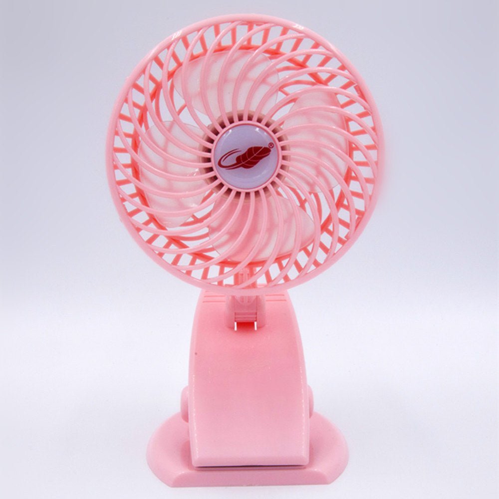 Mini Mute Clip Fan Rechargeable Silent 4 Blades Baby Stroller Fans Portable Air Cooling 3 Speeds Desk USB Fan with USB Output - Zambeel