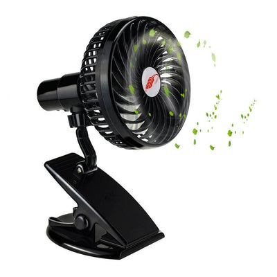 Mini Mute Clip Fan Rechargeable Silent 4 Blades Baby Stroller Fans Portable Air Cooling 3 Speeds Desk USB Fan with USB Output - Zambeel